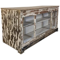 19th Century Distressed Painted Store Counter or Bar