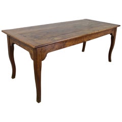 Dramatically Grained Elm Louis XV Dining Table