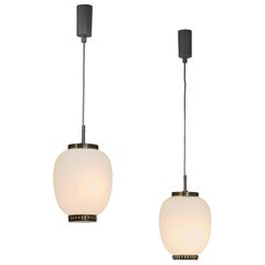 Bent Karlby Pair of 'Kina' Pendants, Denmark, 1950s