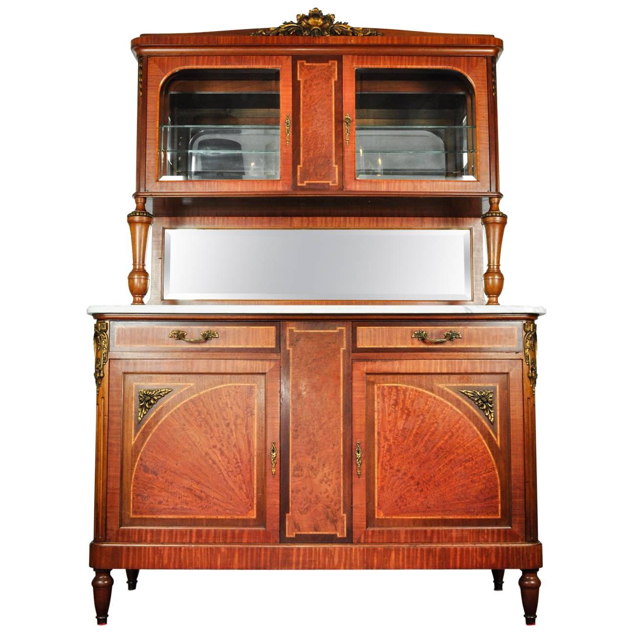 Antique Sandwood Mahogany Hutch or Cabinet
