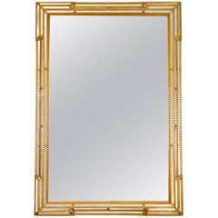 Giltwood Frame Beveled Mantel Hanging Wall Mirror