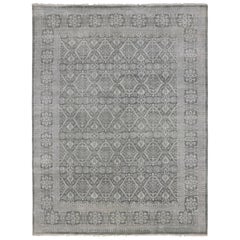 Nouveau tapis de zone gris transitionnel avec style moderne