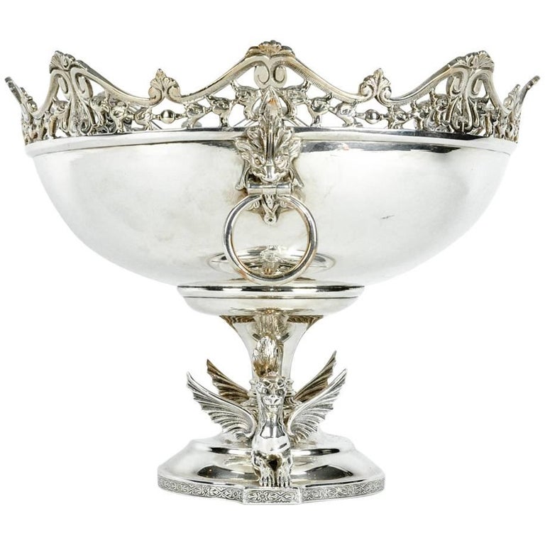 Vintage English Sheffield Plated Wine Cooler or Tableware Piece For