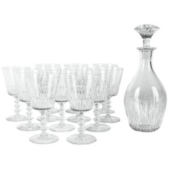 Vintage Baccarat Crystal 13 Pieces Decanter Set