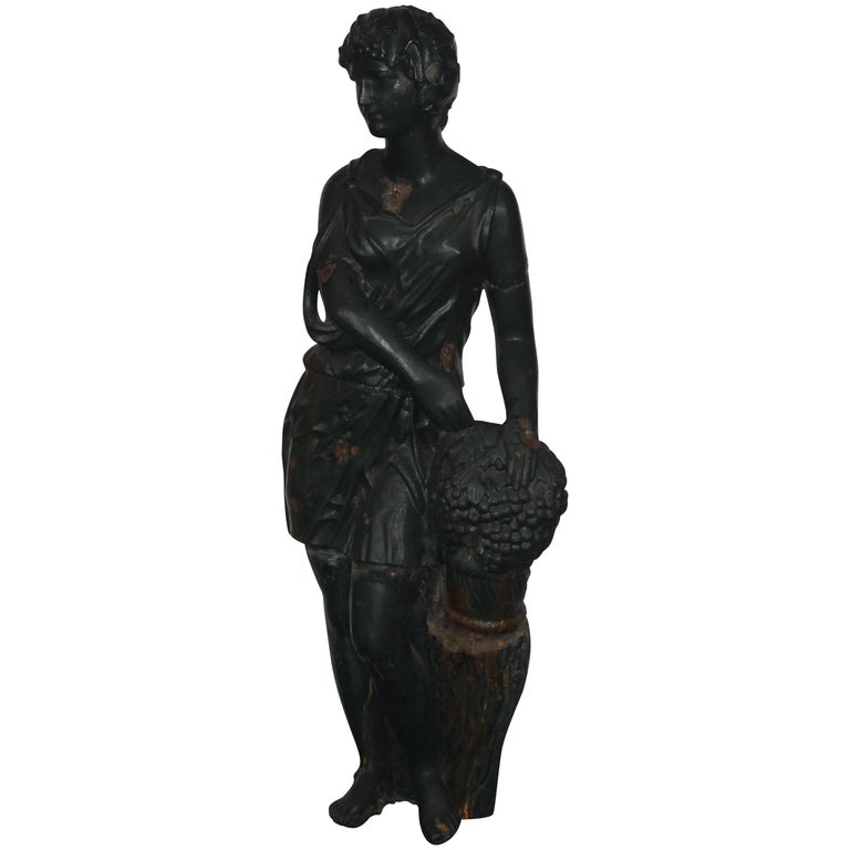Italian Cast Iron Garden Statue at 1stDibs
