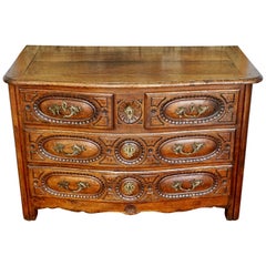 Louis XV French Provincial Oak 18th Century Commode Chest