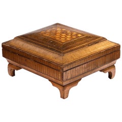19th Century French Straw Work Box of Quite Outstanding Complexity