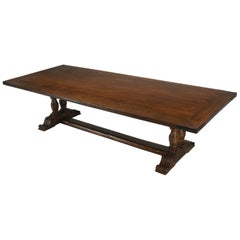 Vintage French Country Dining Table Made from Reclaimed Walnut in Chicago by Old Plank