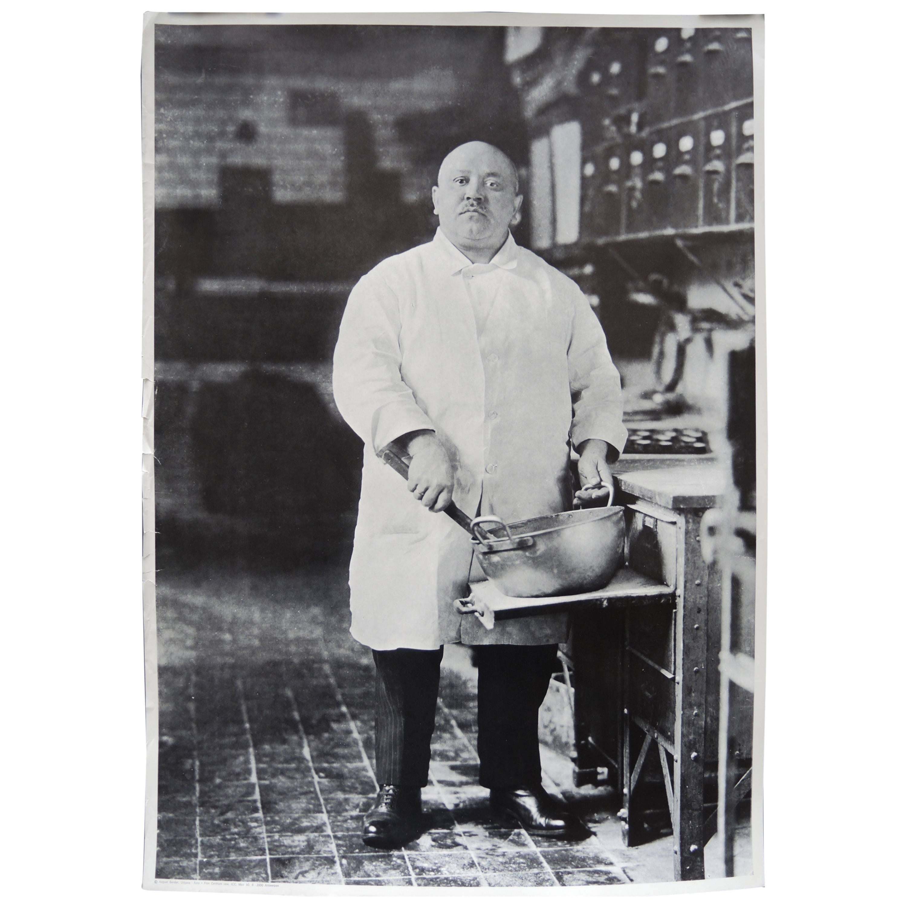Eleven Poster Prints of the Iconic Chef Photo by August Sander, circa 1970