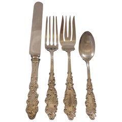 Luxembourg by Gorham Sterling Silver Flatware Set for 12 Service 132 Pcs K Mono