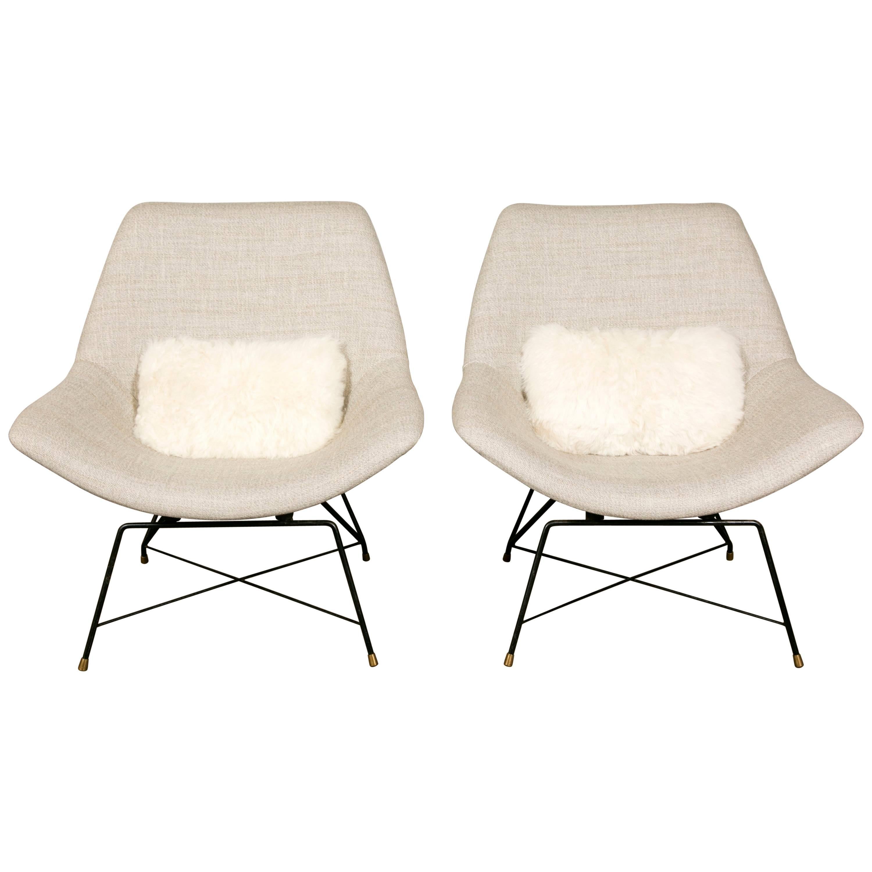 Pair of Kosmos Lounge Chairs, Designed by Augusto Bozzi