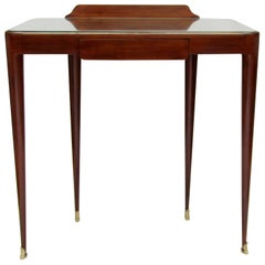 Italian 1950s Console Table with Mirrored Top