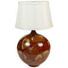 Midcentury Round Ceramic Lamp