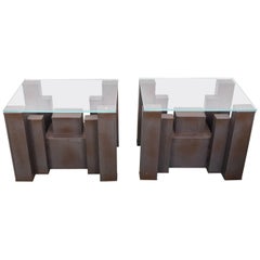 Used Pair of Andrew Martin Columbus Side Tables