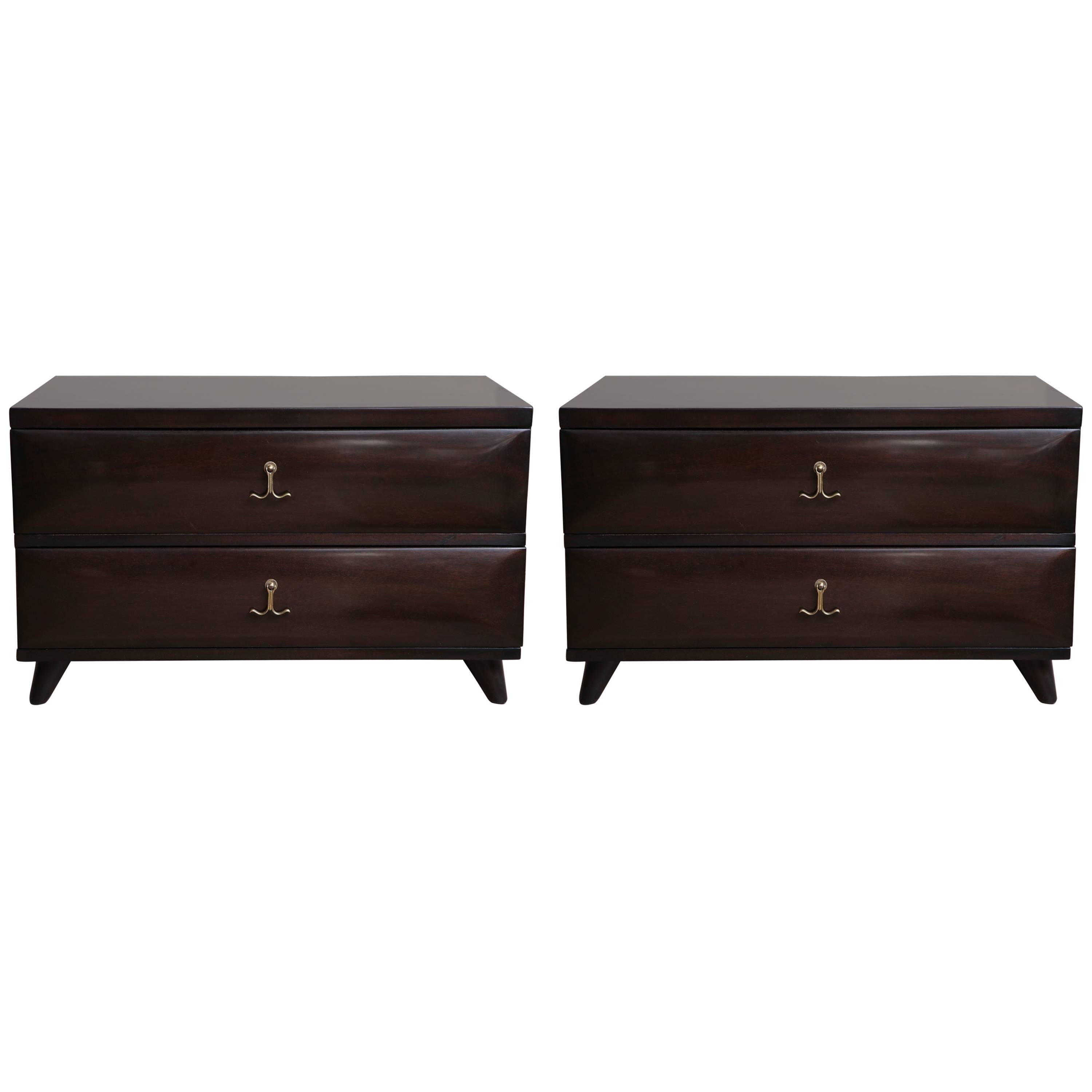 Pair of Mahogany Two-Drawer Chests