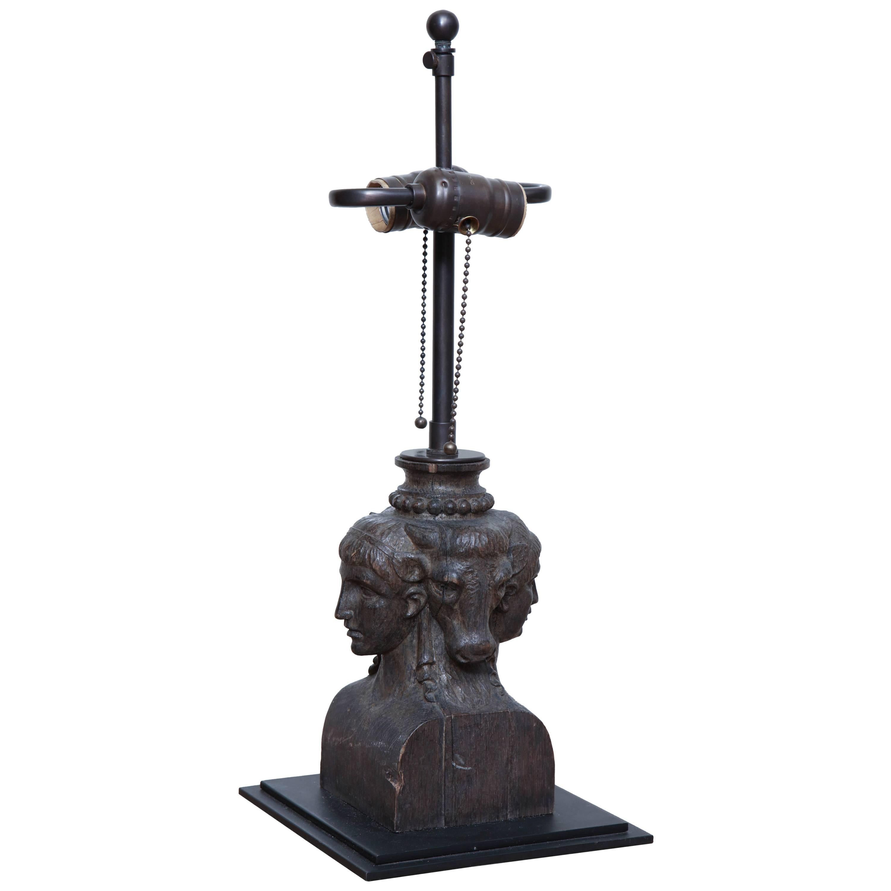 Converted Architectural Element Table Lamp