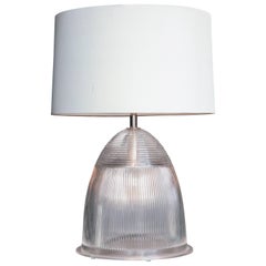 Industrial Prismatic Glass Double-Light Table Lamp