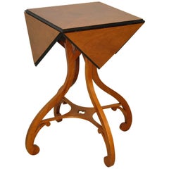 Vintage Mahogany Drop-Leaf Handkerchief Table by Baker Furniture