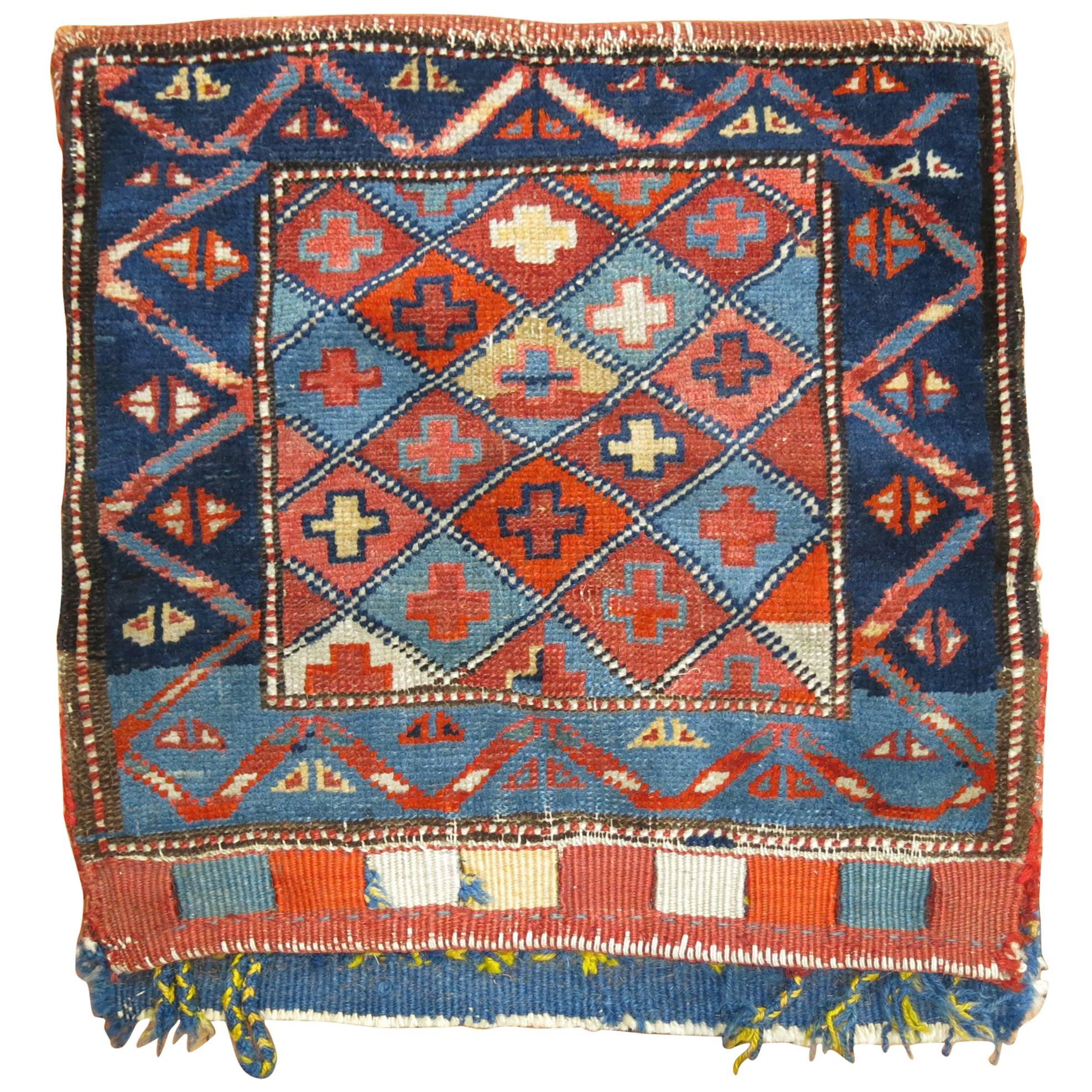 Antique Caucasian Textile Bagface Rug