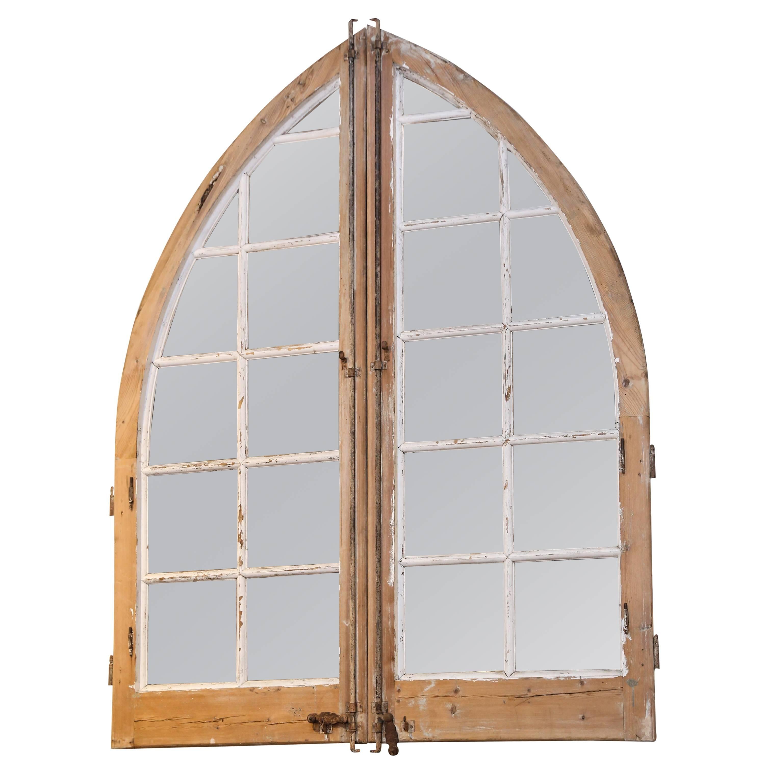 Pair of Mirrors from Arched Windows