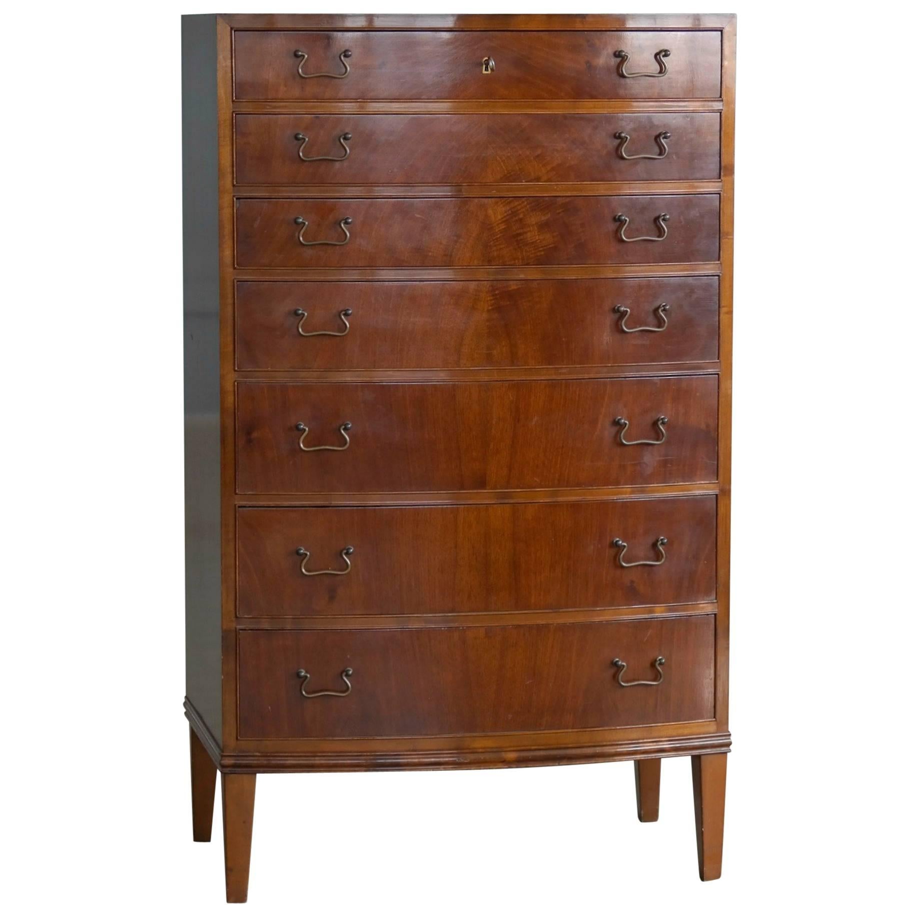 Georg Kofoed Dresser or Chest of Drawers in Mahogany Danish Midcentury