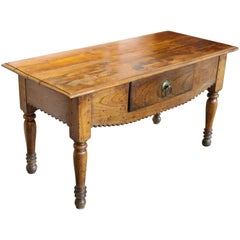 Antique One Drawer Table in Walnut, French, circa 1880