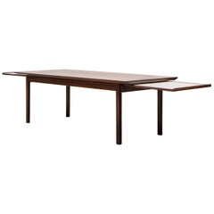 Swedish Rosewood Coffee Table with Extending Trays