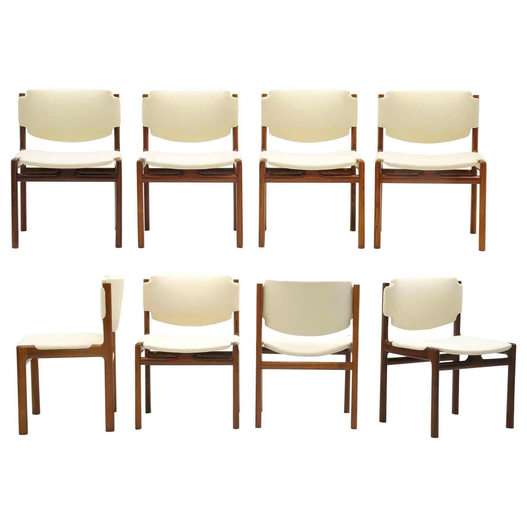 Set of Eight, Soren Willadsen Danish Modern Dining Chairs in Brazilian Rosewood