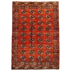 Persian Turkoman Tekke Rug with Abrash, circa 1900