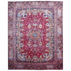 Vintage Persian Kashmar Carpet