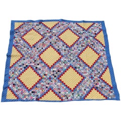 Quilt in Postage Stamp Chain Pattern