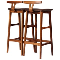 Erik Buch Rosewood Bar Stools by Dyrlund