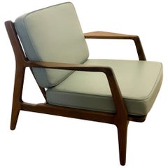 Danish Modern Solid Lounge Armchair by Kofod Larsen