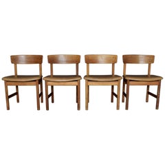 Set of Four Børge Mogensen Chairs, Produced by Fredericia Furniture