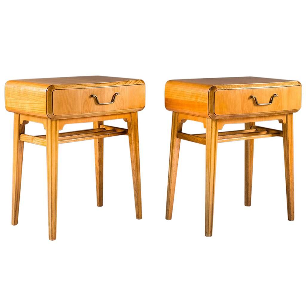 Scandinavian Mid-Century Bedside Tables by Axel Larsson for Bodafors, 1940s