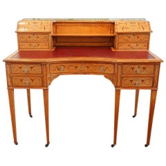 Edwardian Inlaid Satinwood Desk