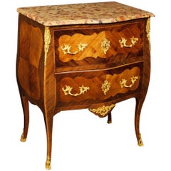 20th Century Inlaid Dresser with Marble Top
