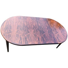 Midcentury Danish Rosewood Two-Leaf Extendable Dining Table 11