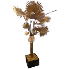 Fantastic Brass Tree Sculpture In The Taste Of Maison Jansen Circa 1970