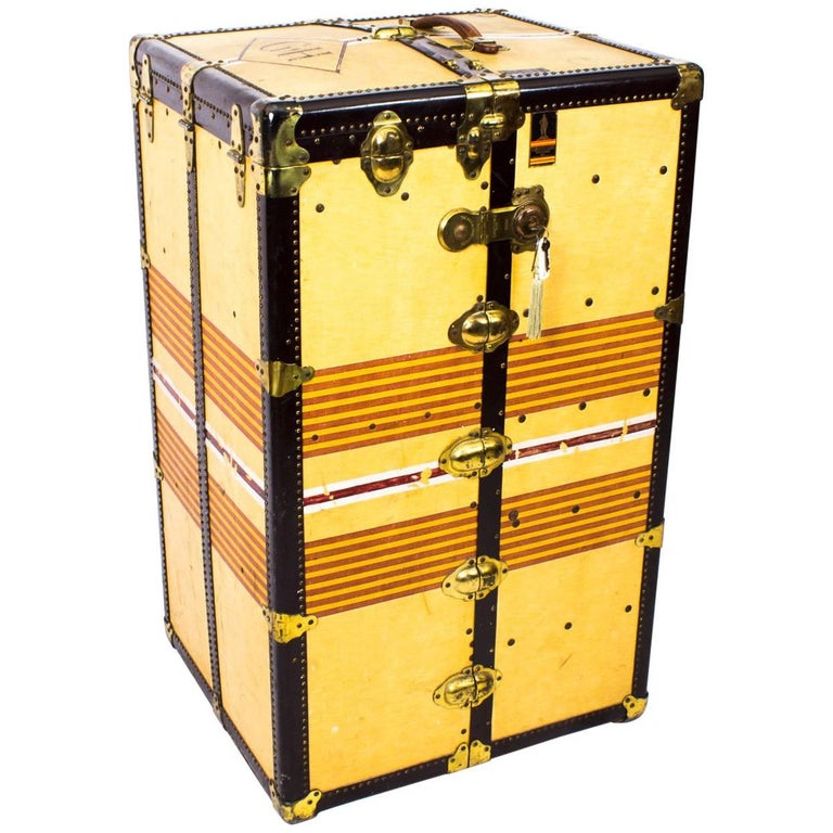 Antique Abercrombie and Fitch Oshkosh Chief Steamers Trunk Luggage