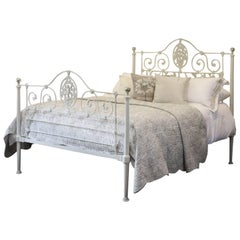 Fine Cast Iron Bed with Cherub Decoration Mk120