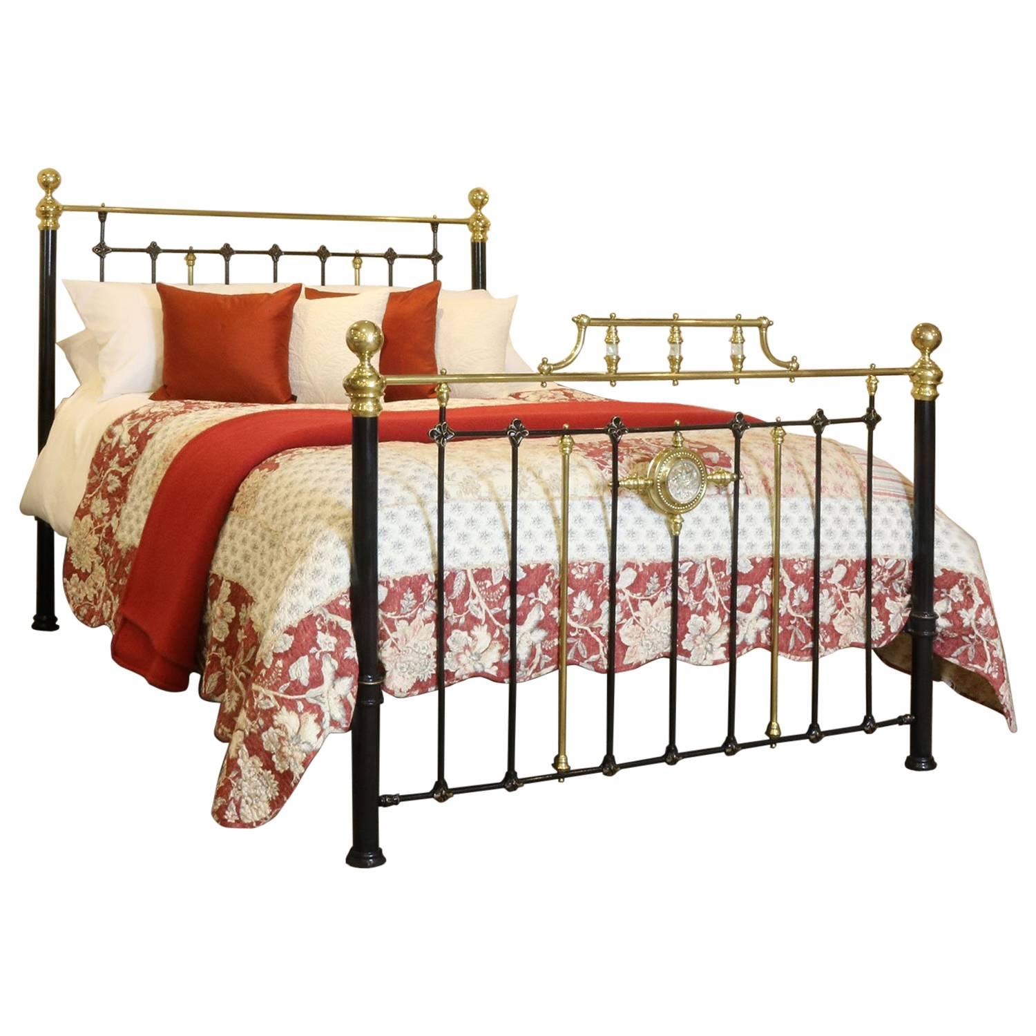 Decorative Brass and Iron Bed in Black MK121