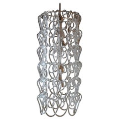 Vintage Midcentury Murano Chain Link Chandelier