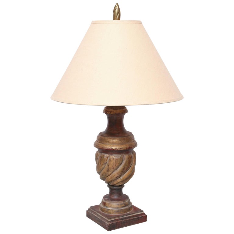 Neoclassical Chapman Italian Wood Urn Lamp at 1stDibs