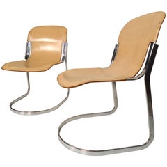 Willy Rizzo for Cidue Mid-Century Chrome Chairs