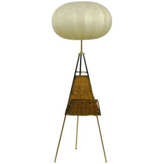 Italian 1950s Tripod Floor Lamp Attributed to Stilnovo