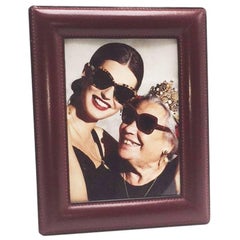 Red Leather Gucci Picture Frame, circa 1950