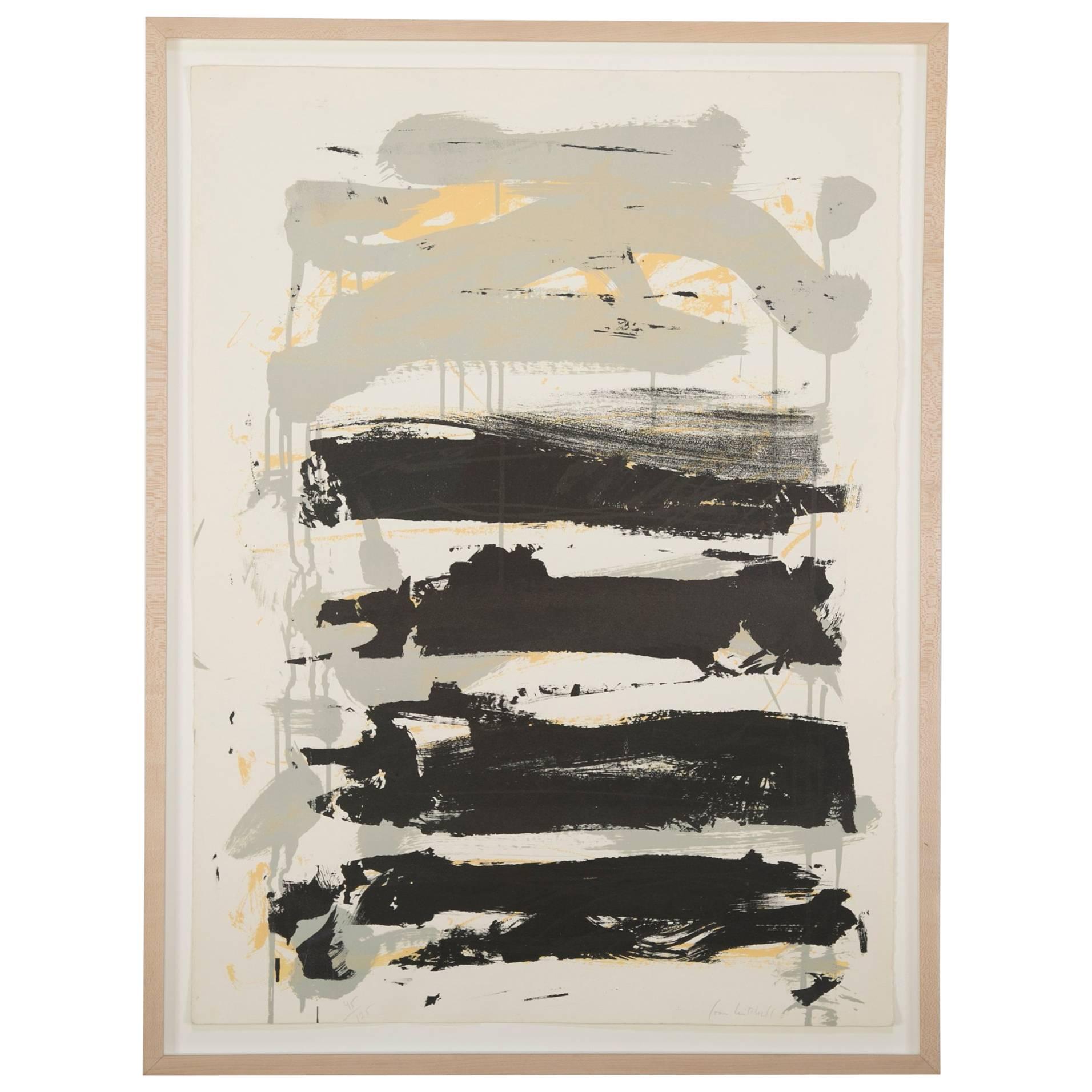 "Champs" 'Black, Gray and Yellow' by Joan Mitchell