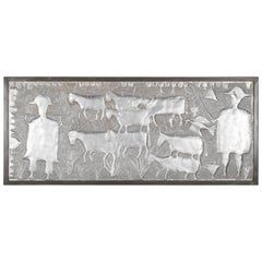 Repoussé Aluminum Panel by Nigerian Artist Asiru Olatunde