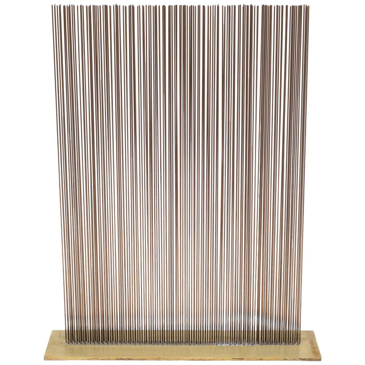 Val Bertoia Linear Three Row Copper and Brass Sonambient Sculpture, USA